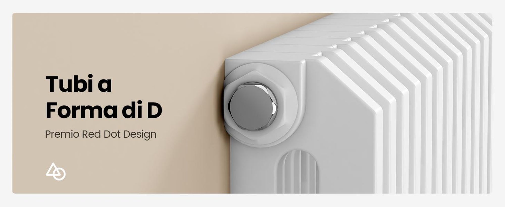 EMKE Design Radiatore a D 600x840mm 1383W Vincitore del Red Dot Award Bianco - Installazione orizzontale, per 18,4 m², bagno e soggiorno senza elemento riscaldante