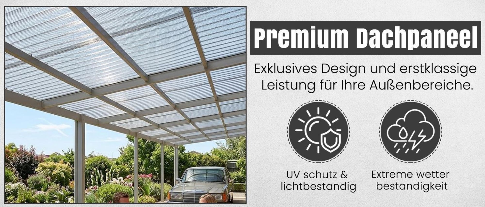 LP Projekt Wellplatten Wabenstruktur, Polycarbonat (PC), Wabenstruktur, transparent, 2,6 mm Stärke, Wellenform 76/18, 104,5 x 250 cm, 5er-Set