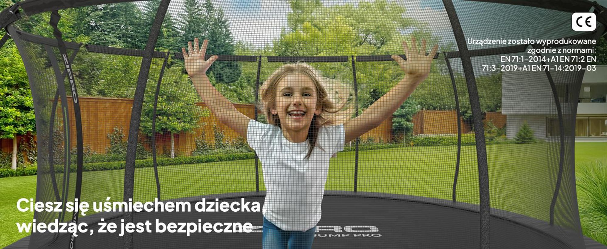 Trampolina ZIPRO Jump Pro Premium | 12FT Ø 374 cm | Trampolina ogrodowa Trampolina dla dzieci Kompletny zestaw z siatką, drabinką i osłoną krawędzi, do użytku na zewnątrz, zielona