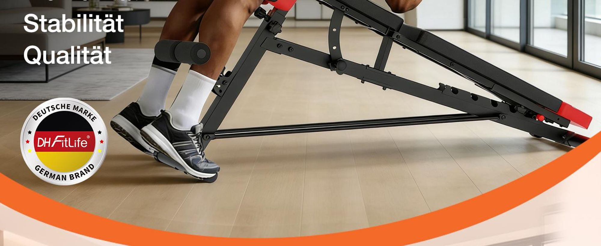 DH FitLife 2026 Premium 6-in-1 Hantelbank Verstellbar, Multifunktionale Trainingsbank, Schrägbank, Flachbank, Rückentrainer, 350kg