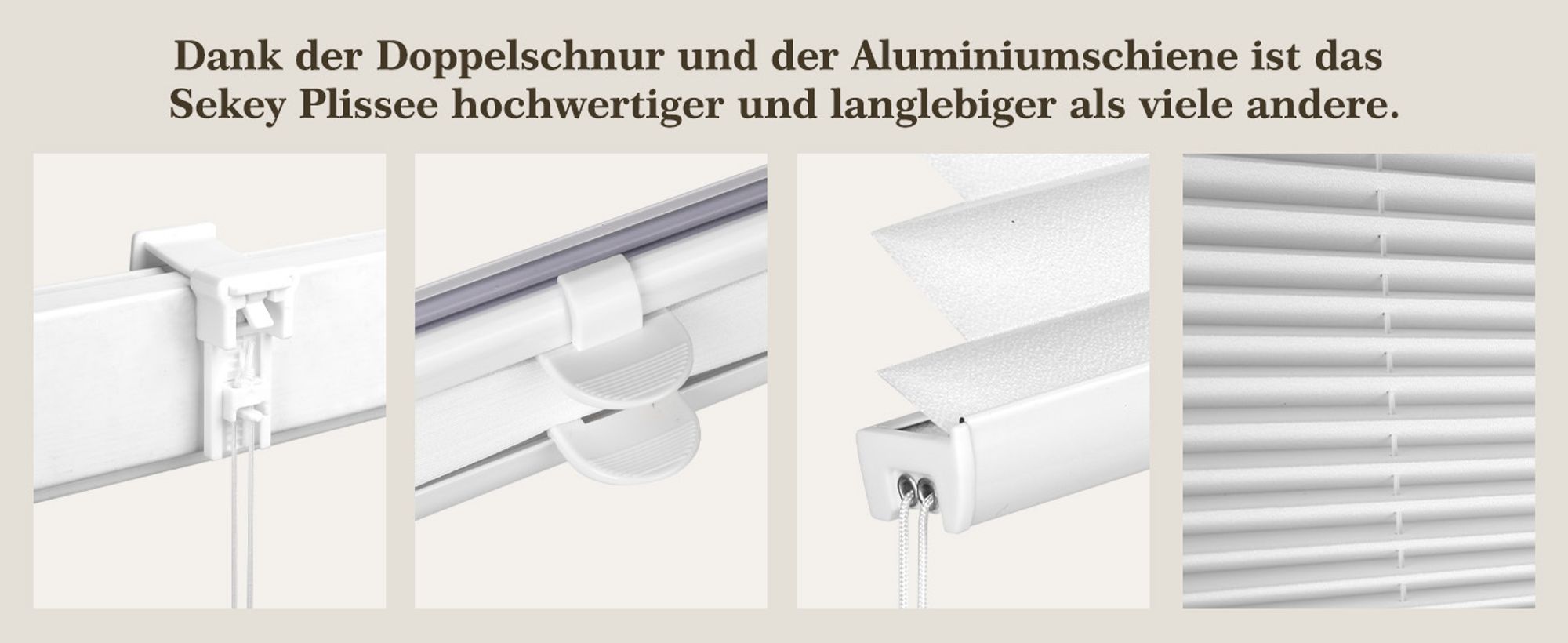Plissee ohne Bohren Weiß 65x100cm Sichtschutz Faltrollo ohne Bohren Jalousie Sonnen- und Sichtschutzrollo für Fenster und Tür