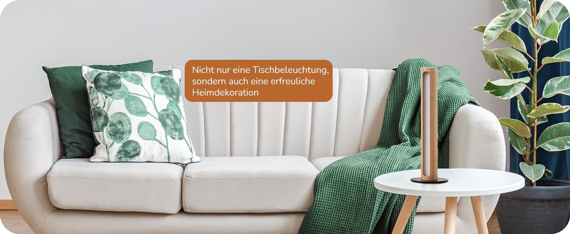 EDISHINE LED Tischlampe Holz, Nachttischlampe Touch Dimmbar, Speicherfunktion