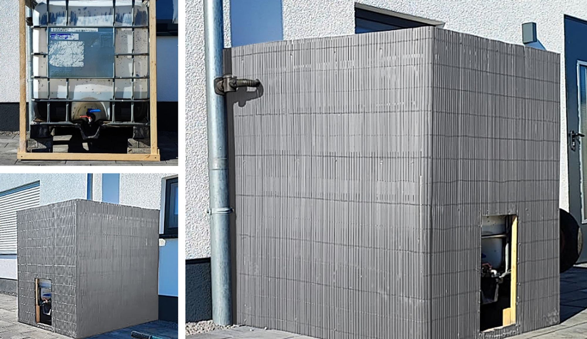 Sekey PVC Sichtschutzmatte 80x300 cm Doppelte Verstärkung Innen, Balkon Sichtschutz Garten, Grau