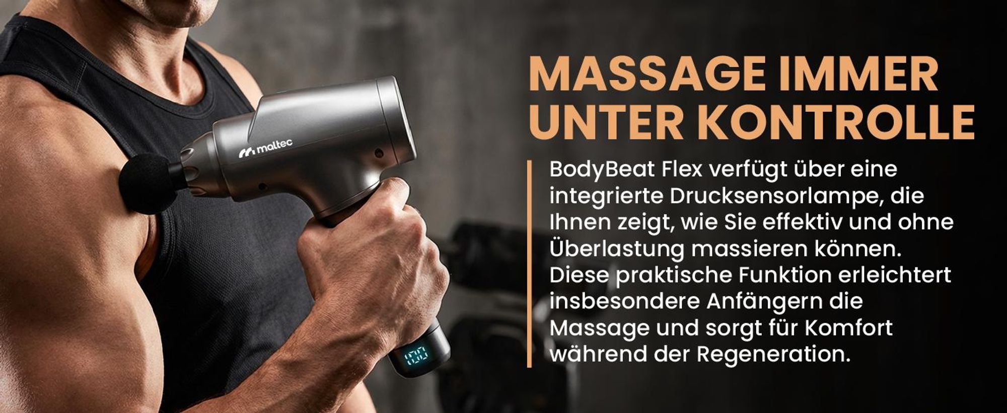 Massagepistole Massage Gun 1Köpfe Nacken Schulter Rücken Körper Drucksensor Muskelmassage