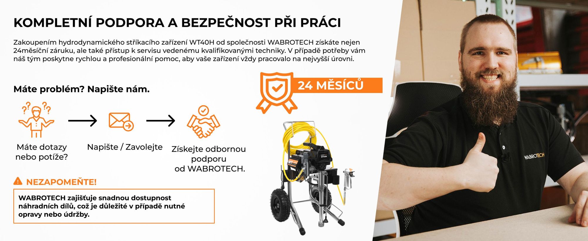 Striekacie zariadenie WABROTECH WT40H, Airless striekací systém s transportnými kolesami, Airless prístroj, 4 L/min
