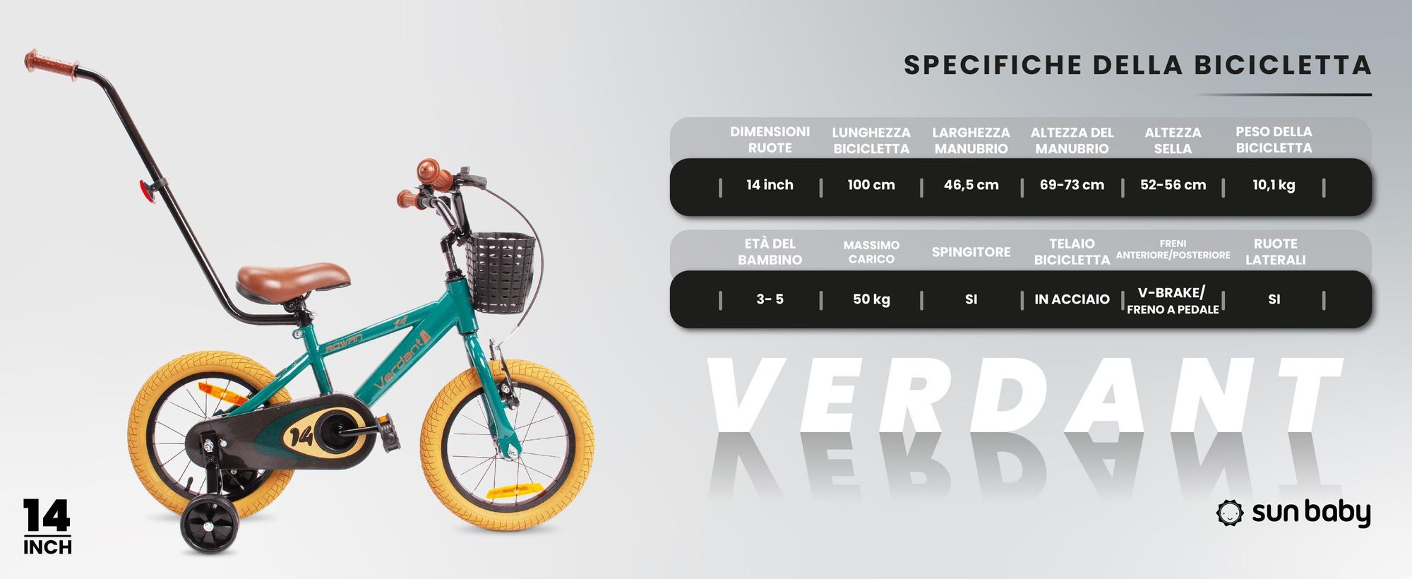 Sun Baby Verdant Rowan bicicletta per bambini ragazzi bici ruote di formazione 12 14 16 pollici da 3-5 anni BMX bambini bici (14 pollici, blu)