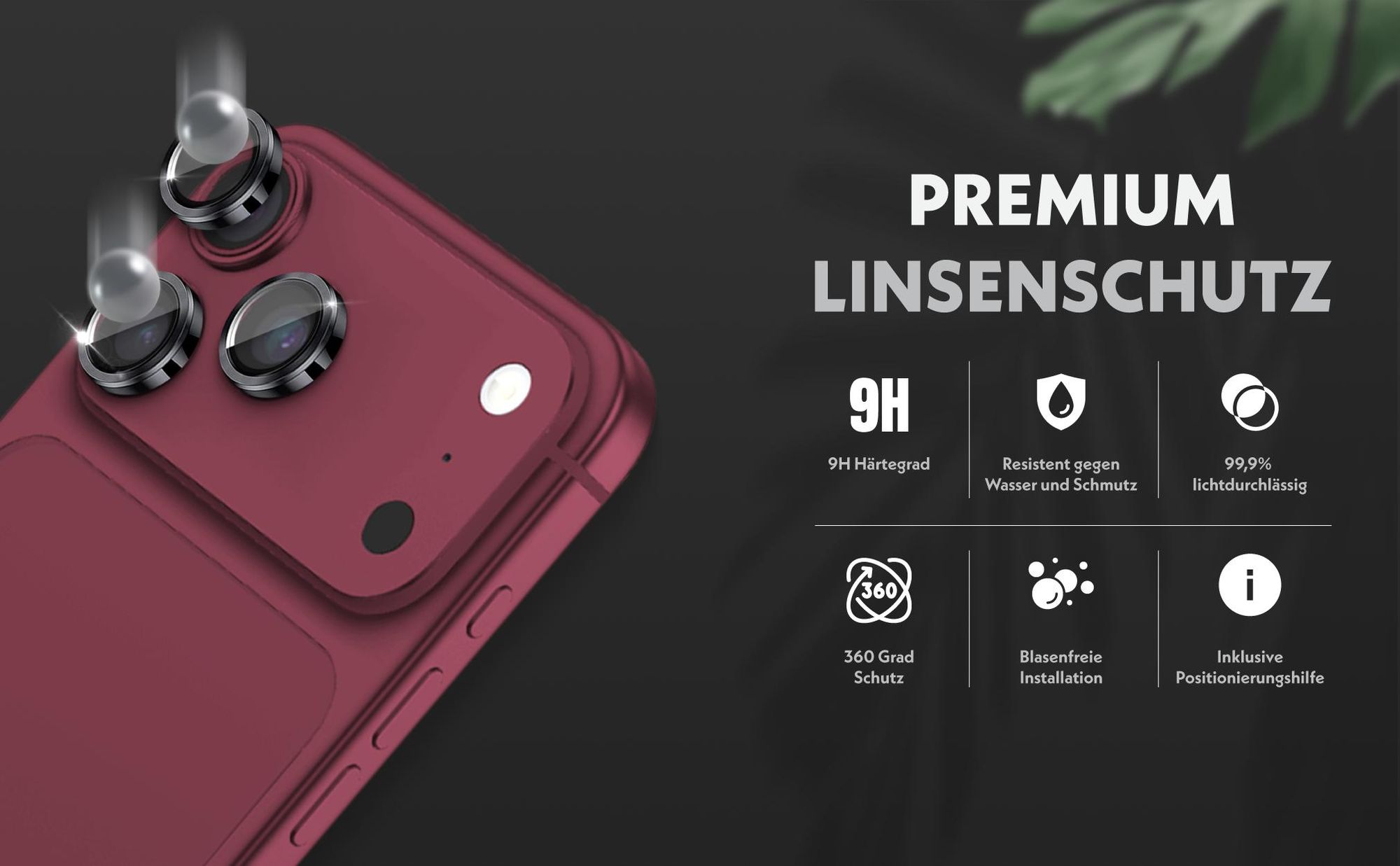 Linsenschutz einzeln für Apple iPhone 18 Pro Max in vielen Farben