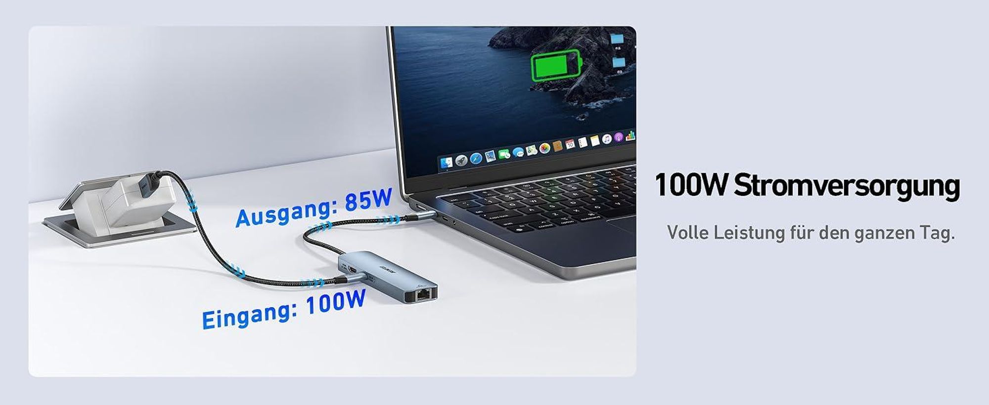 BENFEI Hubs USB C Hub 6in1 mit HDMI Ethernet und 100W PD