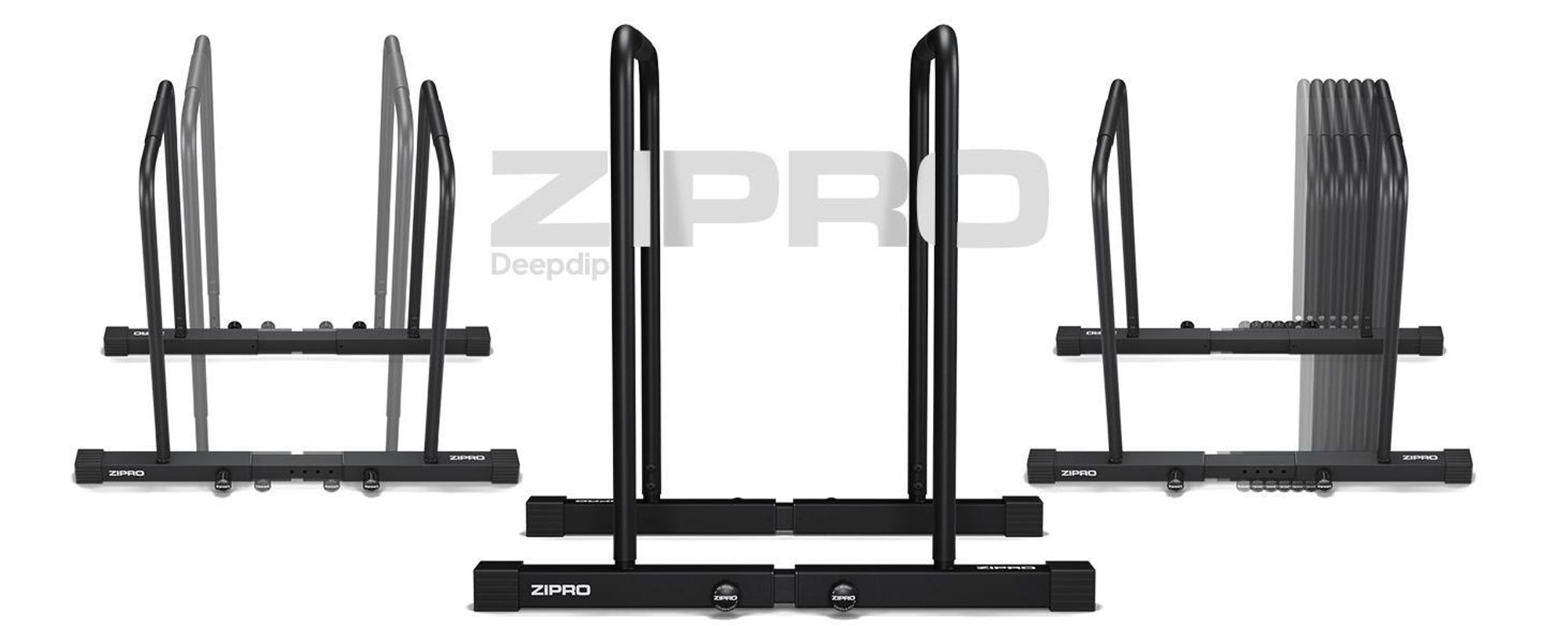ZIPRO Deepdip Dip Station Höhenverstellbar Barren - Calisthenics Trainingsständer Liegestützgriffe Kraftstation Homegym 240 kg Bauchtrainer