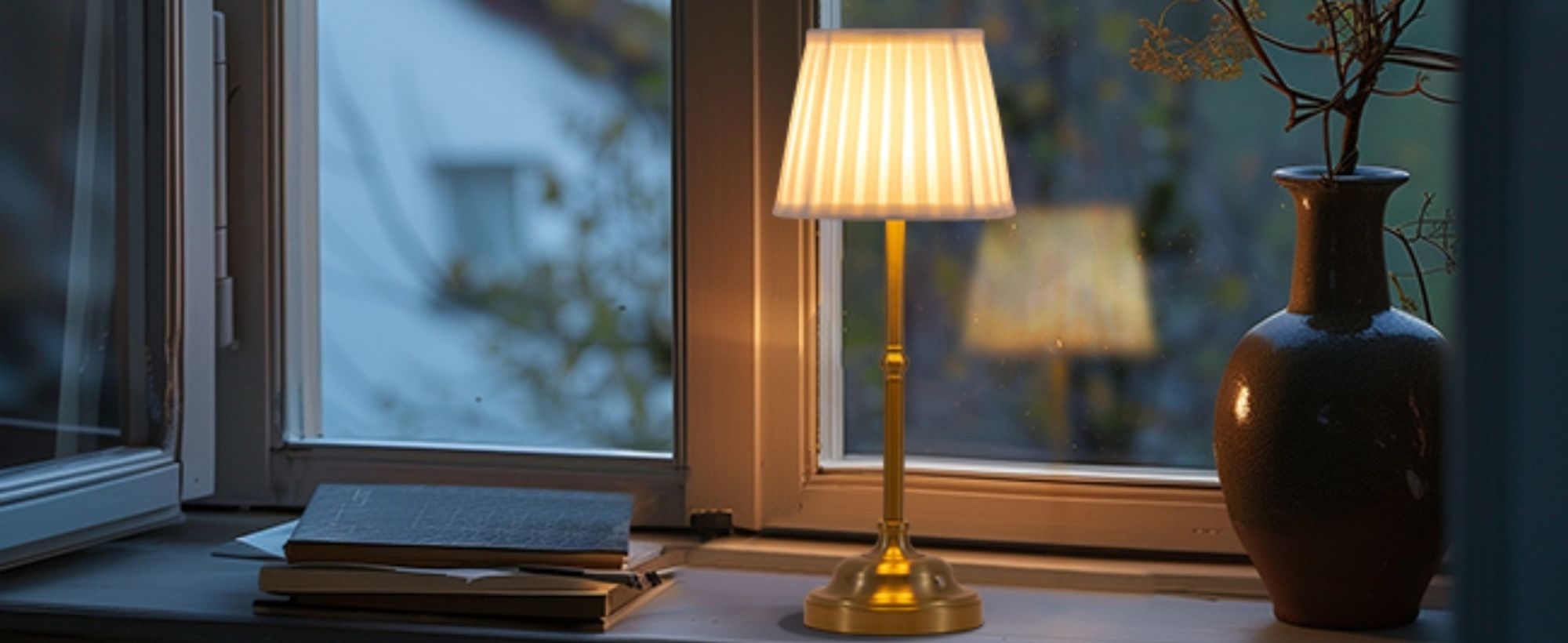2erTragbare kabellose Schreibtischlampe, 5000 mAh, USB-Aufladung, stufenlose LED-Dimmung, Nachttischlampe, geeignet Schlafzimmer, Wohnzimmer,Esszimmer