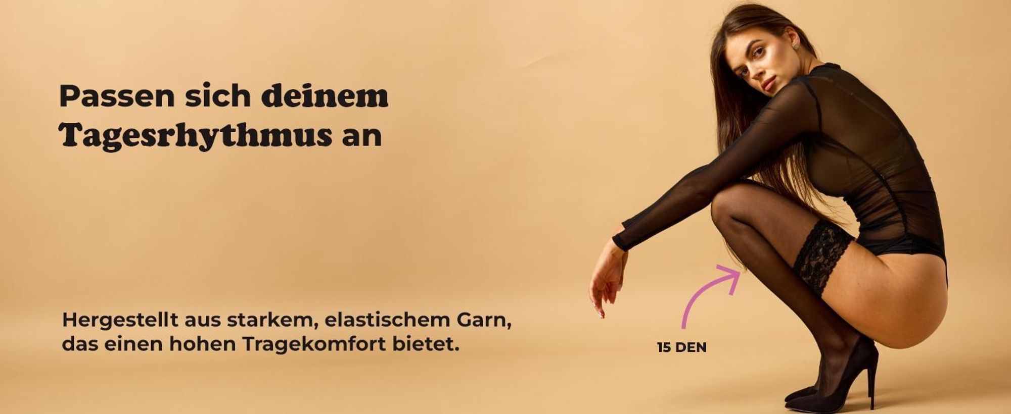 Merry Style Damen transparent Strümpfe MS 200 15 DEN (Schwarz, XS-S)