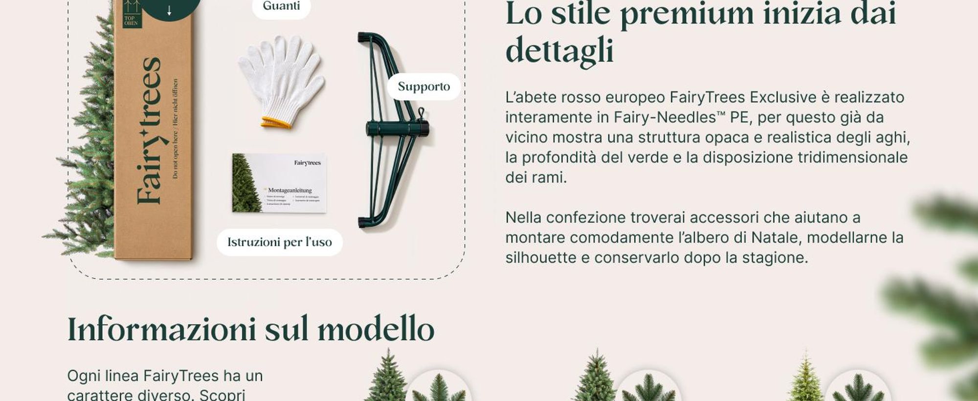FAIRYTREES Albero di Natale 180 cm in PE 100% pop-up verde | Abete rosso selvatico fatto a mano in Europa | Albero di Natale con aghi realistici, dalla forma ampia con base in legno | Modello: FT02