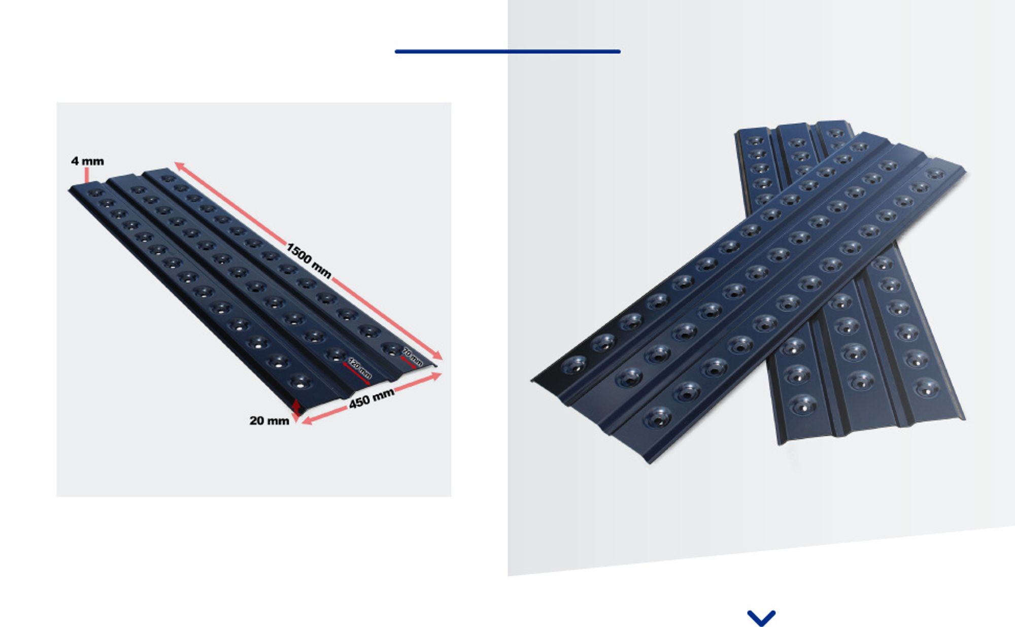 Wiltec Sandbleche 2 Stück 150 x 45 cm Sandboards aus Aluminium Anfahrhilfe für Autos, leichte Wohnmobile und Offroad Fahrzeuge Traktionshilfe