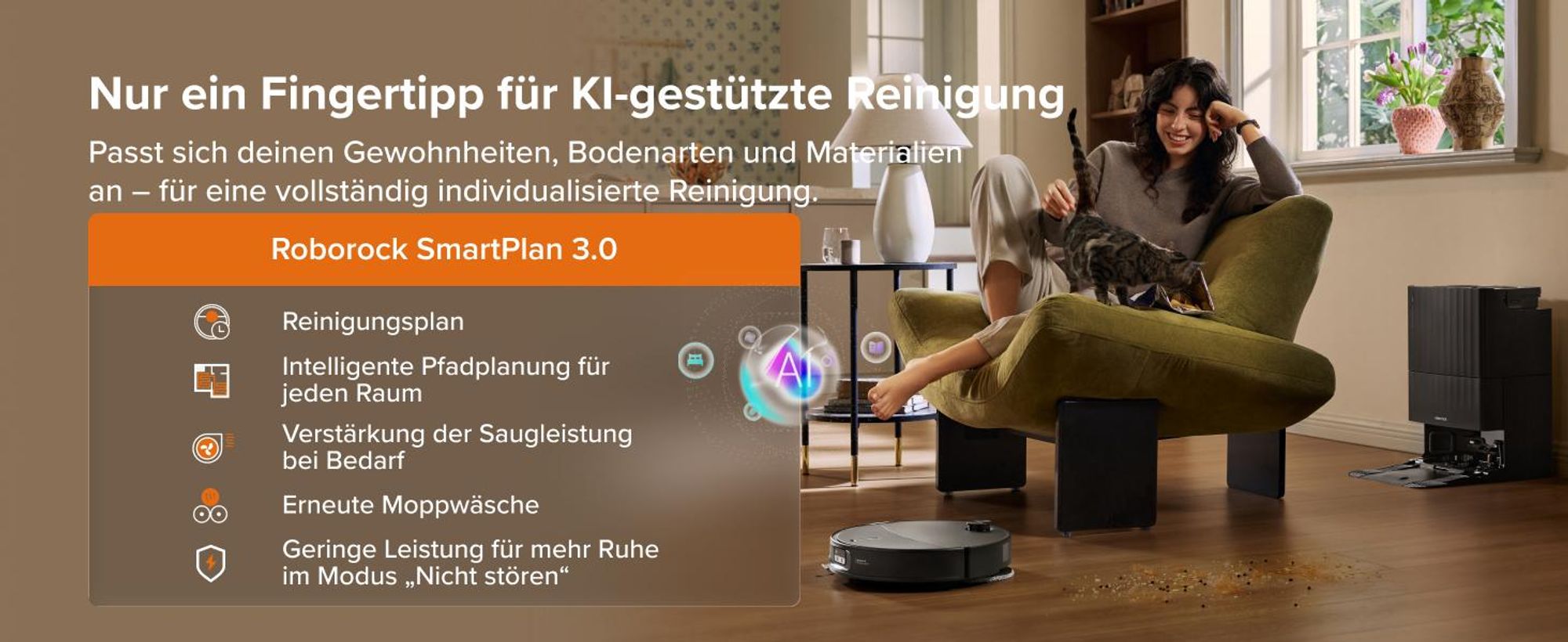 Roborock Qrevo Edge 2 Staubsauger Roboter, 25.000 Pa Saugroboter mit Wischfunktion Wischmopp-Hebefunktion, 80 °C Moppwäsche mit heißem Wasser, Schwarz