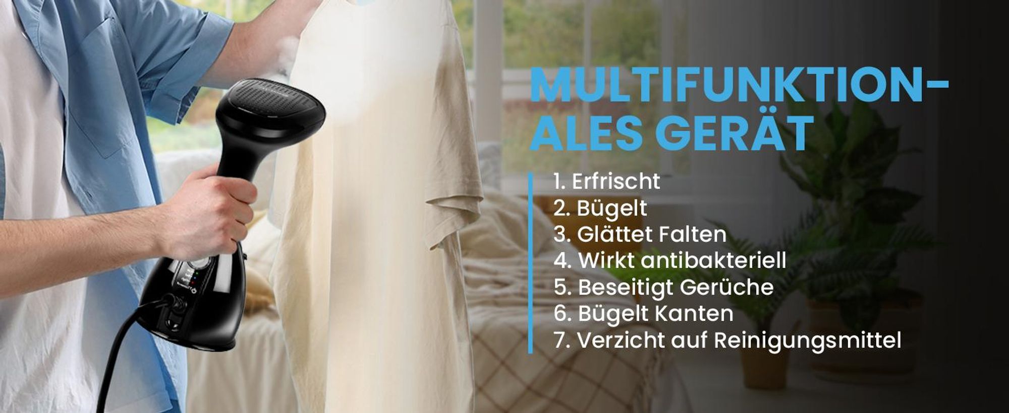 Dampfglätter Dampfstoß in praktischer Reisegröße