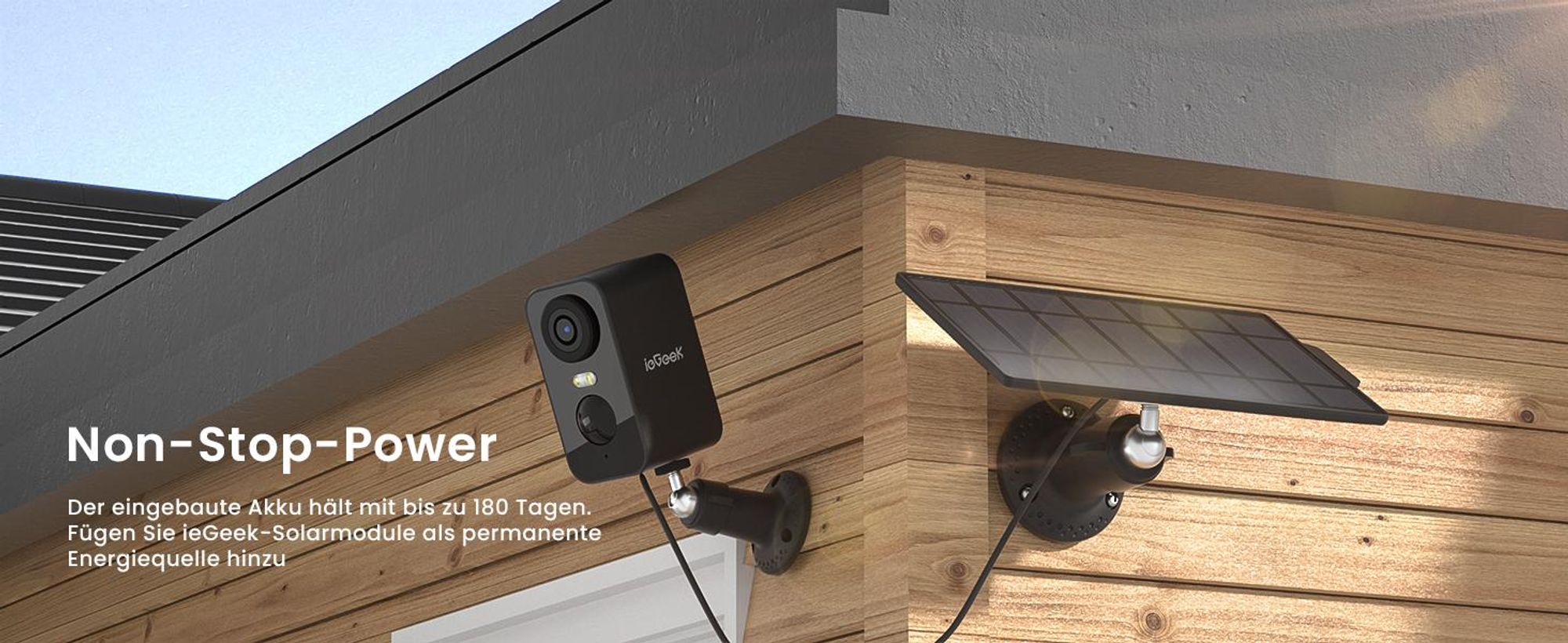 Überwachungskamera Aussen Akku Solar - 2K Kamera Überwachung Aussen WLAN Outdoor kabellos Solarpanel