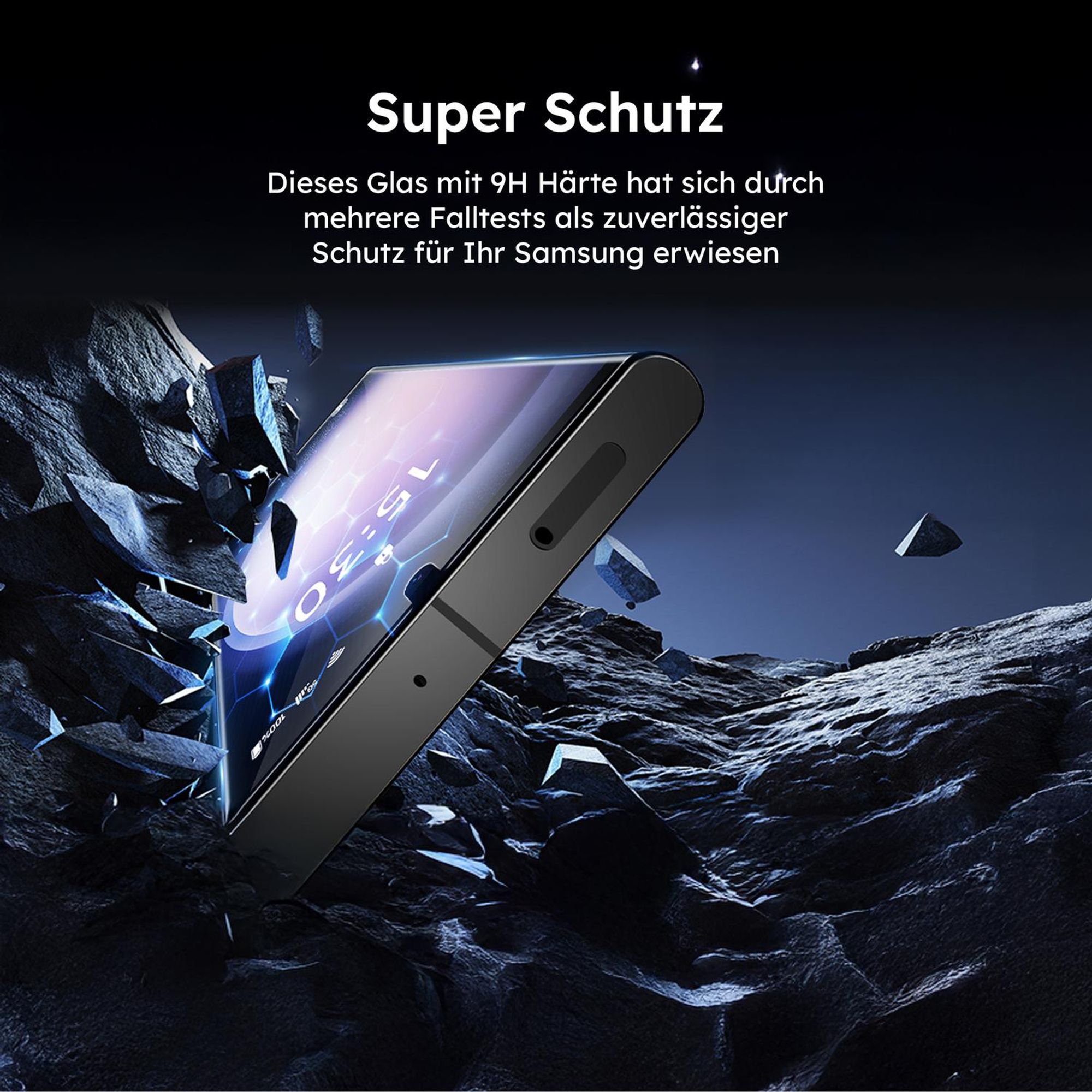alkaya. Samsung Galaxy S23 Ultra Displayschutzglas, Panzerglas, Schutzfolie - Transparent