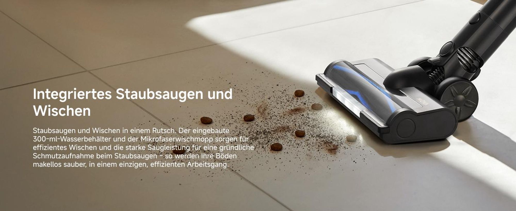 MOVA S2 Kabelloser Staubsauger – 150 AW / 25.000 Pa, 60 Min. Laufzeit, beleuchteter Bürstenkopf, 5‑Schichten-Filter, klappbar