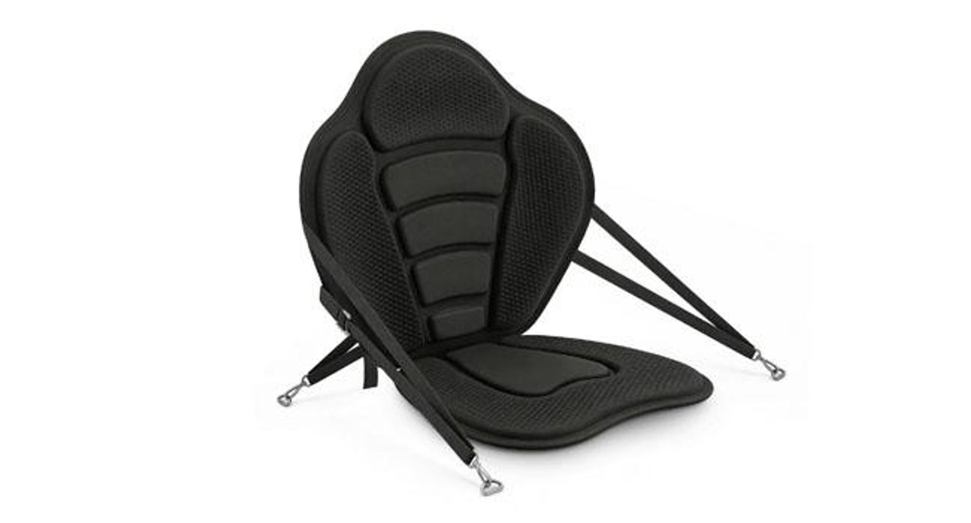 PEME Hydro Kajaksitz für SUP Board Stand Up Paddle Sitz Universal Rückenlehne Aufsatz Gepolstert mit Tasche Wasserdicht Schwarz Karabiner Zubehör