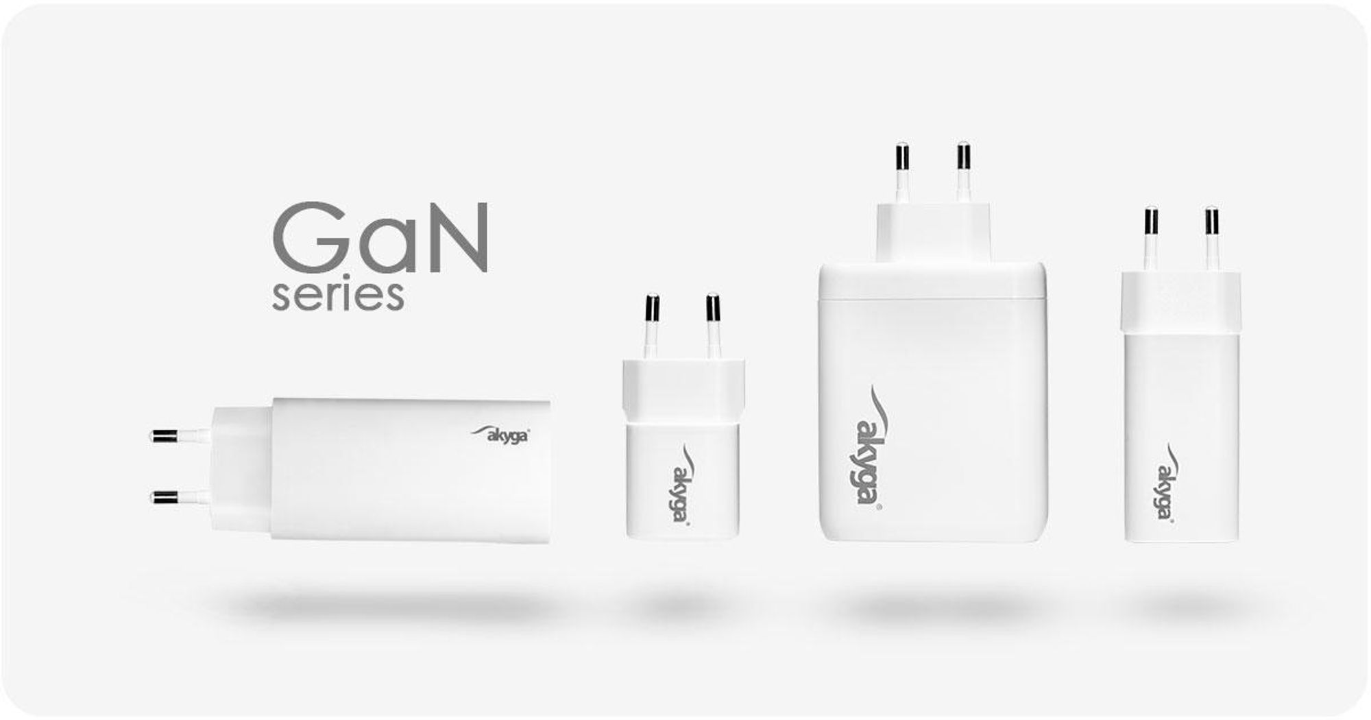 Akyga® GaN-Ladegeräte-Serie mit kompakten USB-Netzteilen