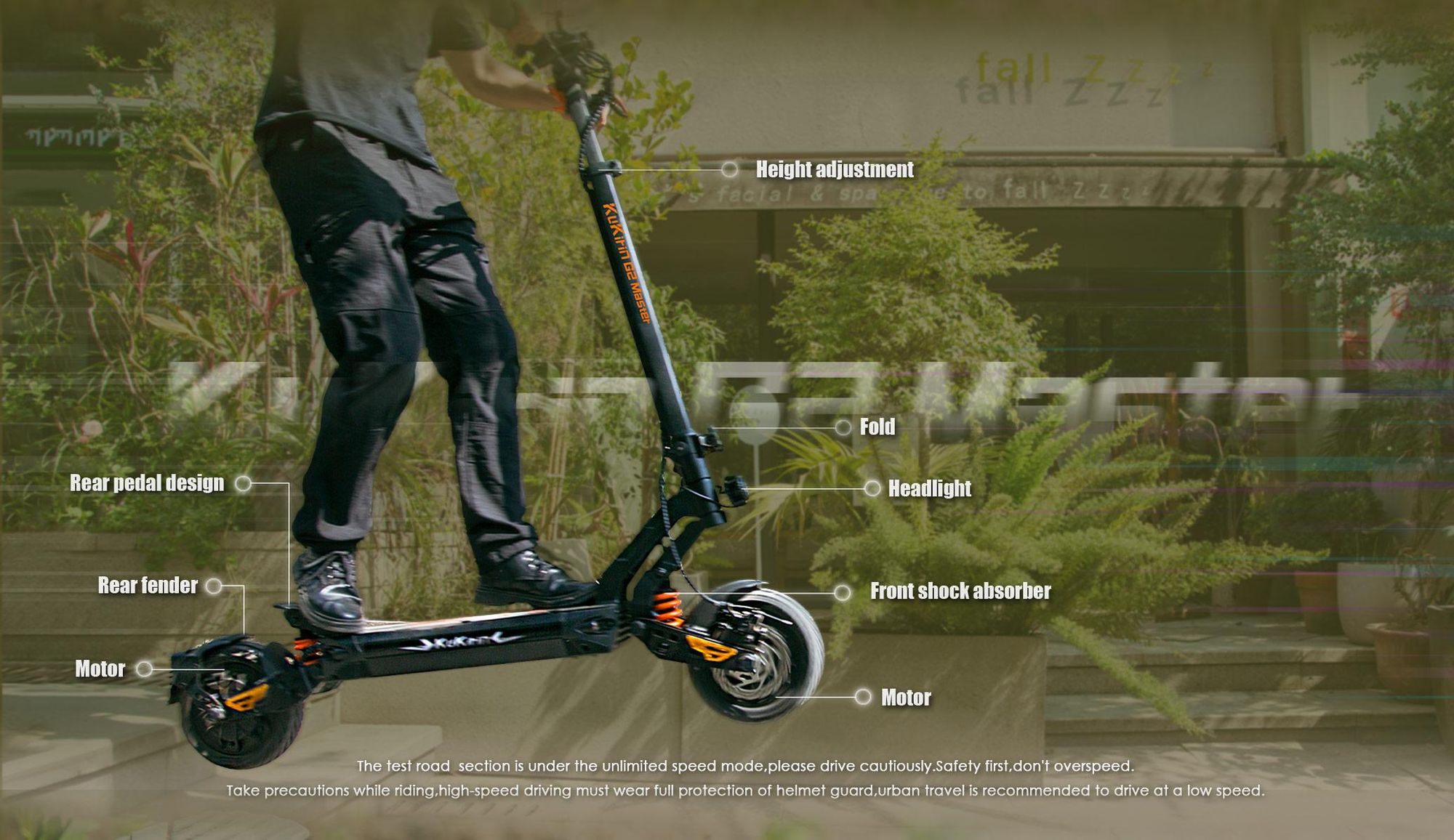 G2 Master - Trottinette électrique pliable - Roues 10" - Batterie 52V 20,8Ah - Autonomie 70 km - Freins à double disque - Selle amovible - Écran LED