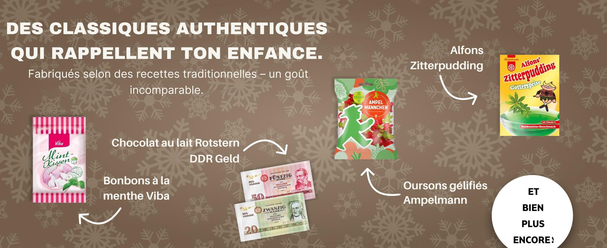 BOXILAND® Ostalgie RDA calendrier avent 2026, 24 bonbons RDA, classiques