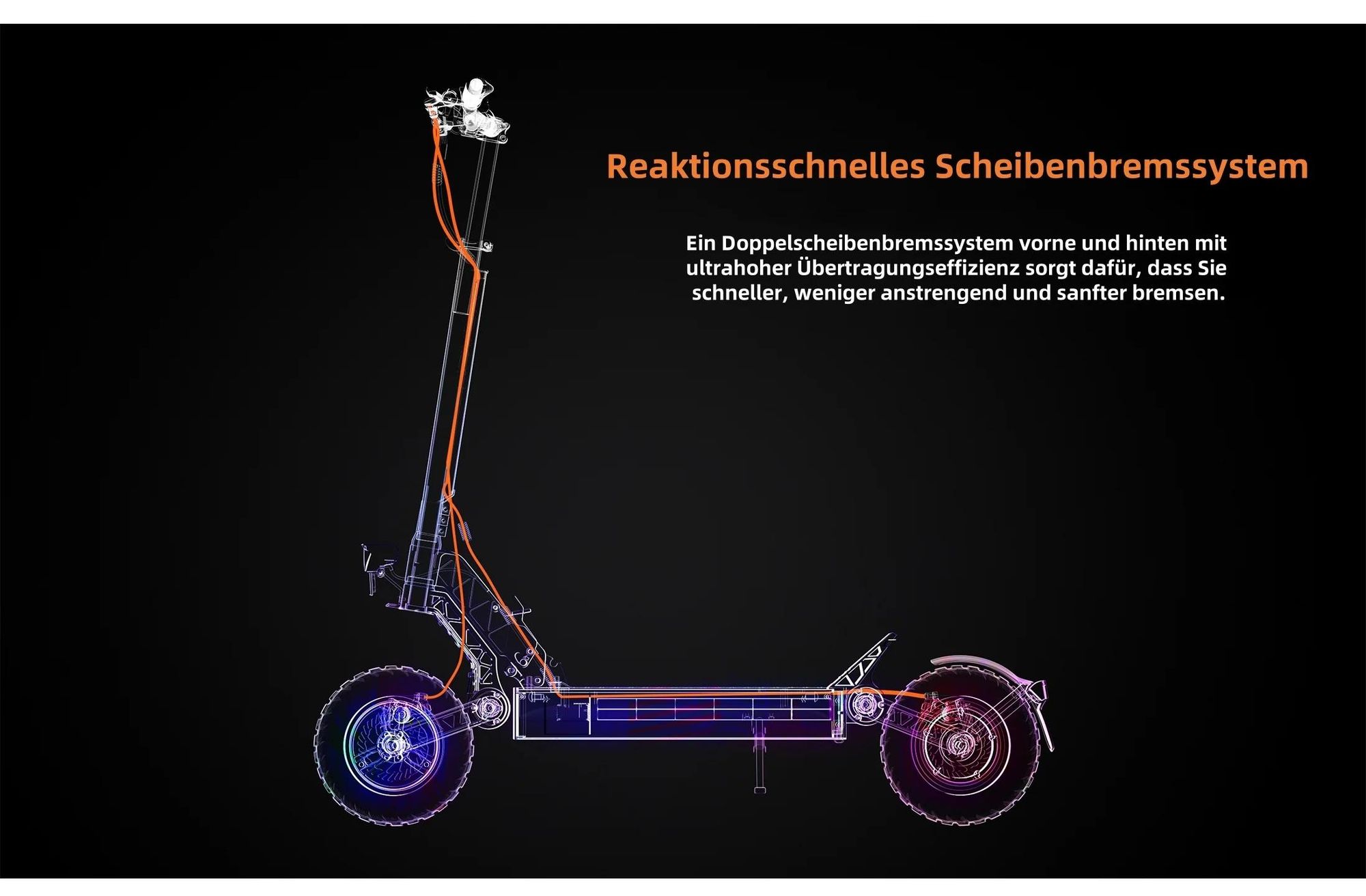 JOYOR S8 Faltbar Elektrorollerr - 600W Motor 48V26AH Akku 10 Zoll Reifen Mechanische Scheibenbremse und Beleuchtung - Schwarz