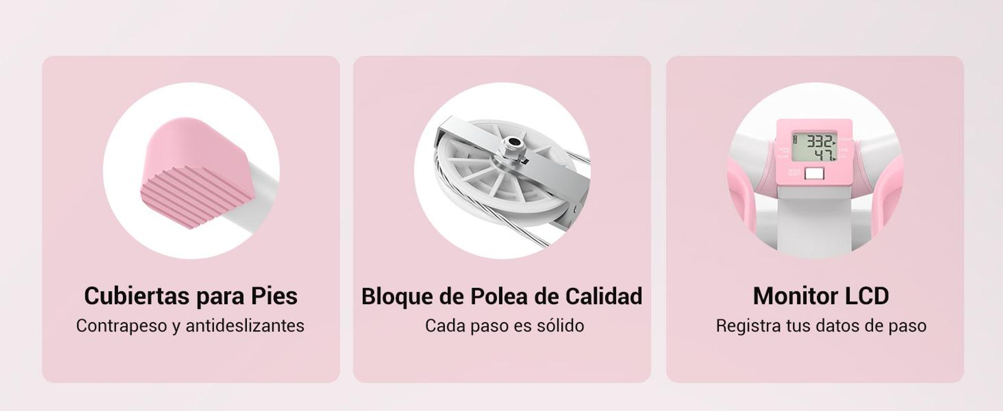 Stepper 2 en 1 MERACH con aplicación, zancada ajustable hasta 35 cm, pantalla LCD y motor silencioso. Máquina de escalones para uso doméstico, con capacidad de soporte de hasta 150 kg