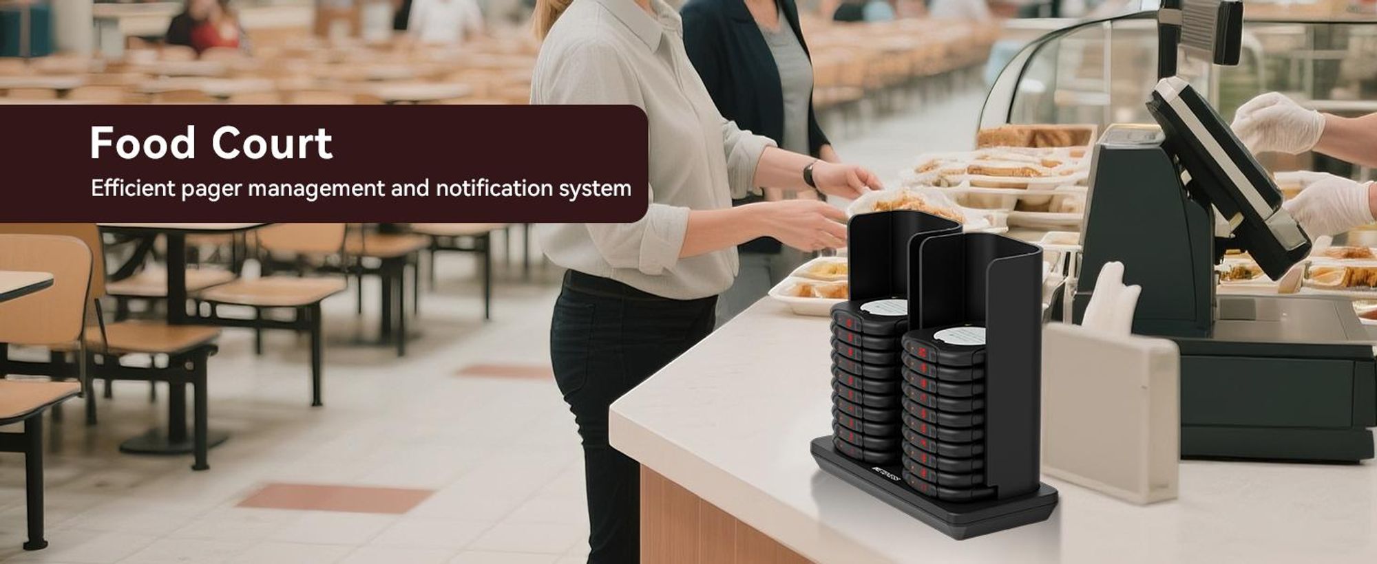 Système de bipeurs Retekess TD186 pour restaurants, 20 bipeurs, portée de 600 m, conception à bascule, 64 combinaisons d'appel, fonction de réveil automatique, pour restaurants, bars et cafés