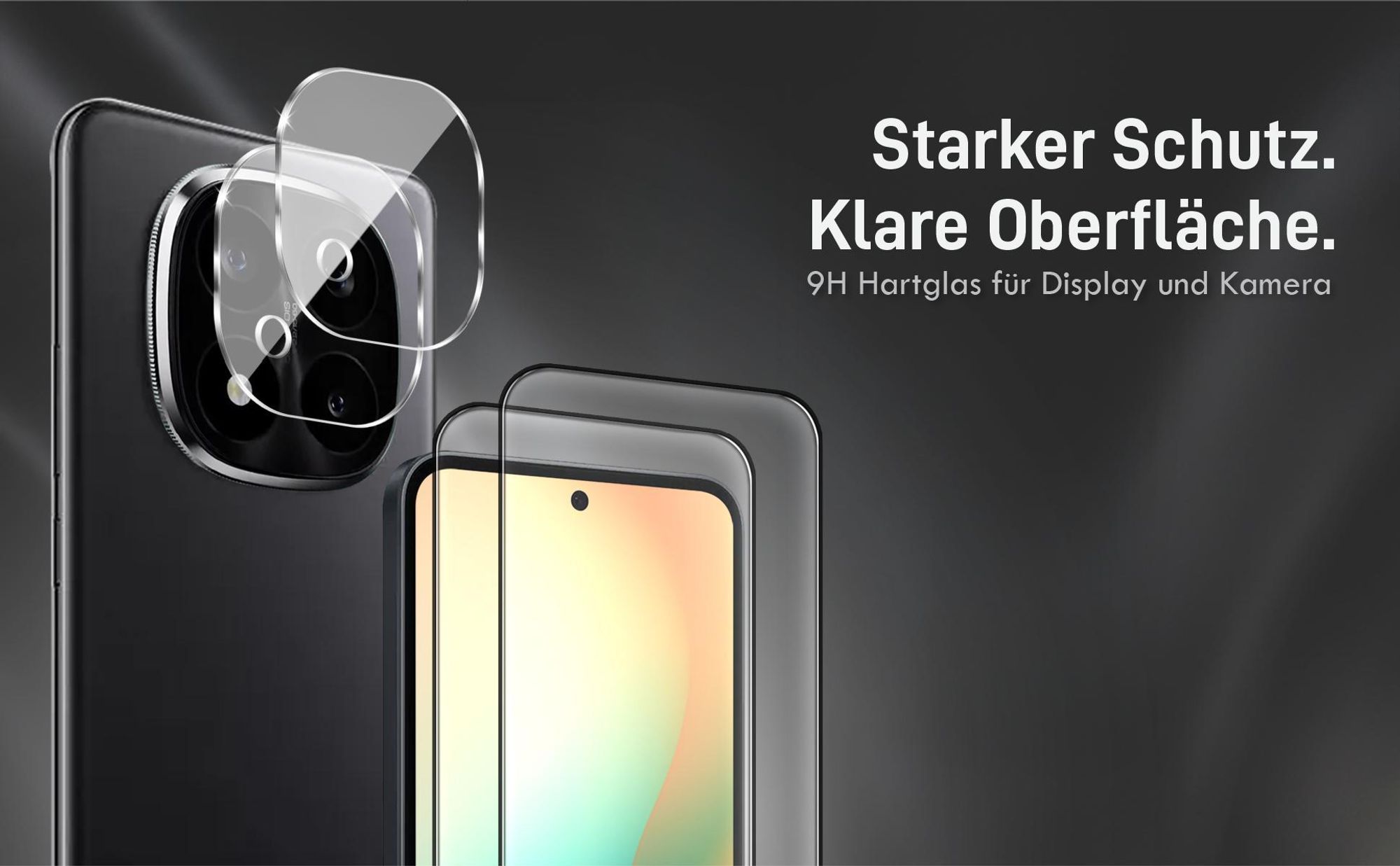 Kamera + Display Glas Set für Xiaomi Redmi Note 14 Pro+ 5G kompatibel mit allen gängigen Hüllen