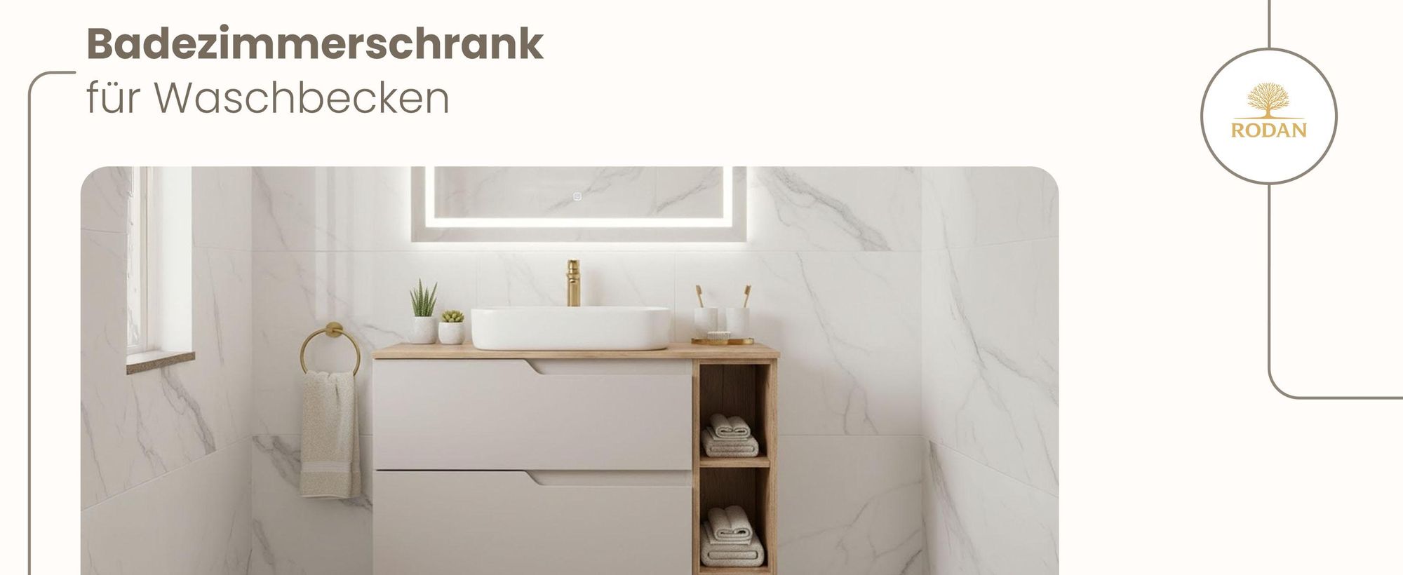 RODAN, Badmöbel, Badschrank, Badezimmermöbel, Badezimmer, MODERN, Waschbeckenunterschrank