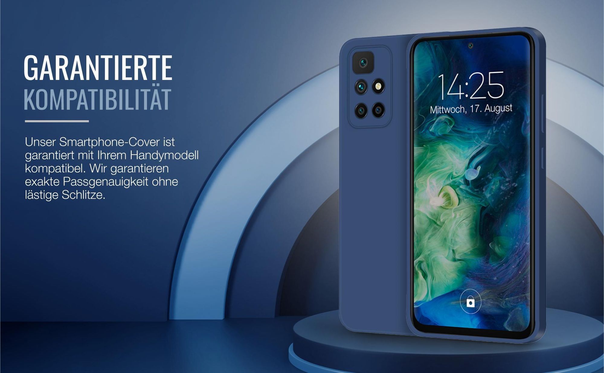 Exakt passgenaues Smartphone Backcover in Blau für Xiaomi Redmi 10