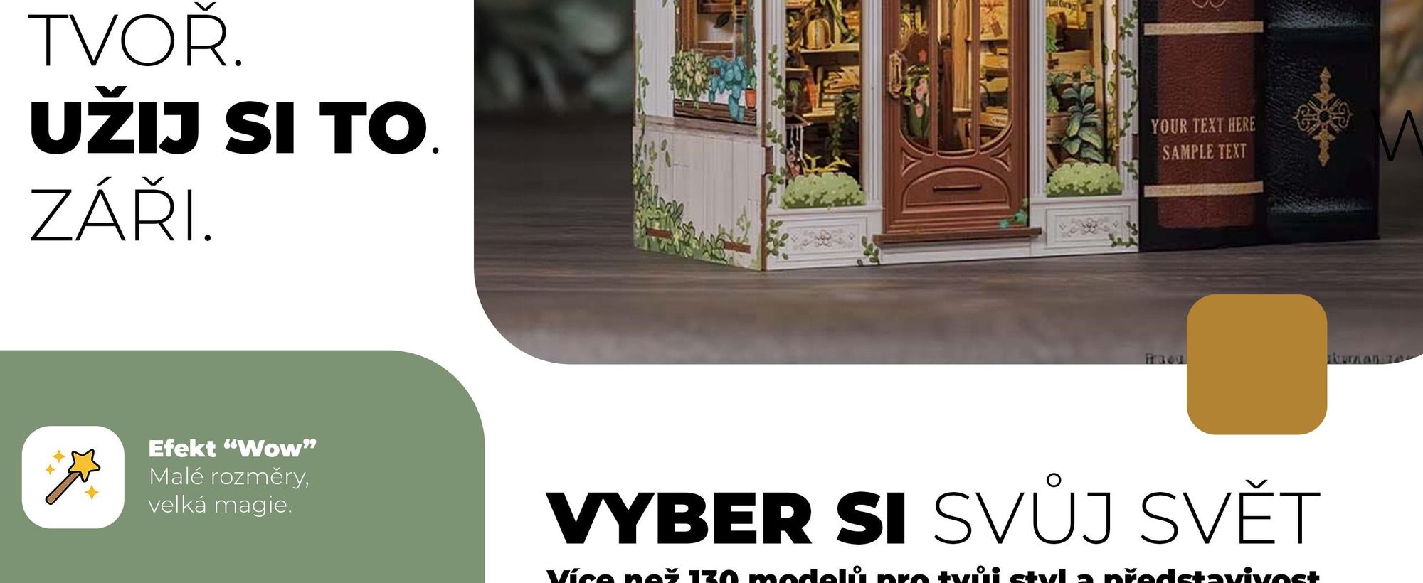 Habarri, DIY Book Nook, Puzzle 3D, 3d puzzle, Miniaturní Dům, dekorace skříňky