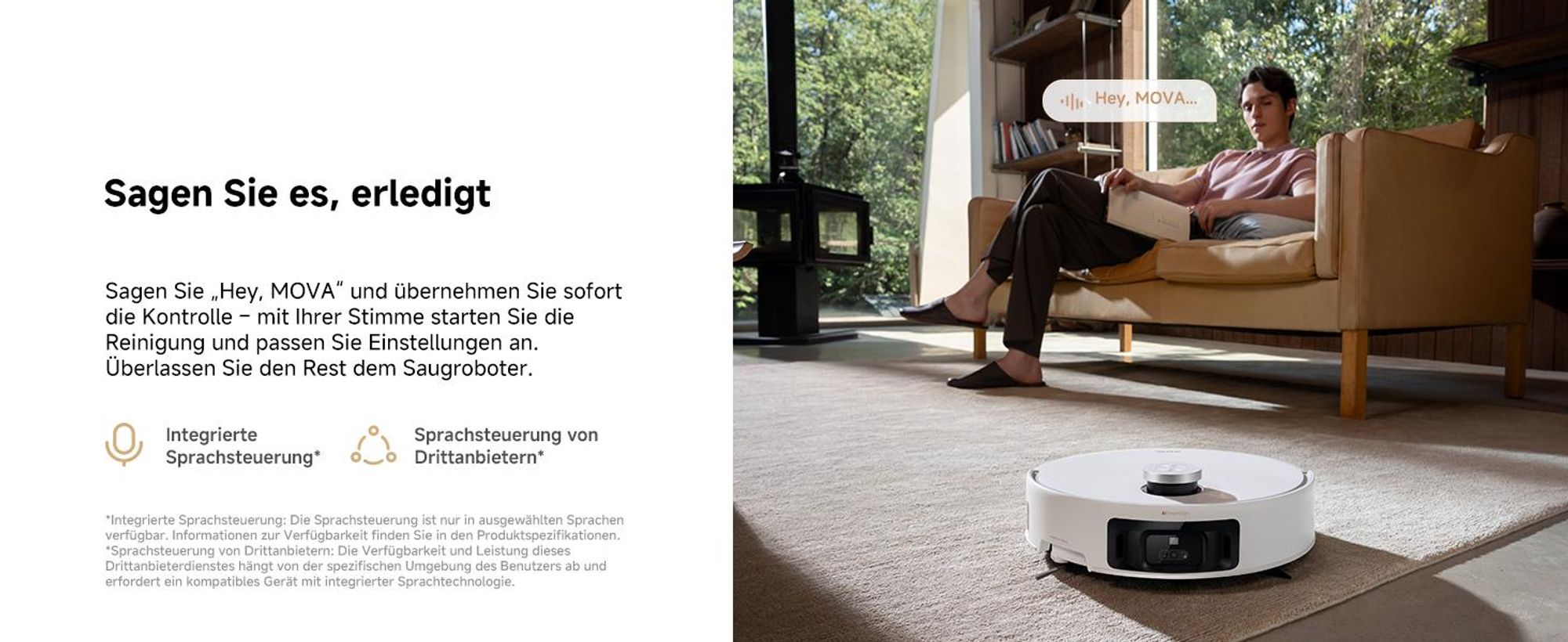 MOVA Z60 Ultra Roller Standalone – Saugroboter mit automatischer Entleerung, Selbstreinigendem Wischmopp, Präzise Navigation, Vollflächige Reinigung