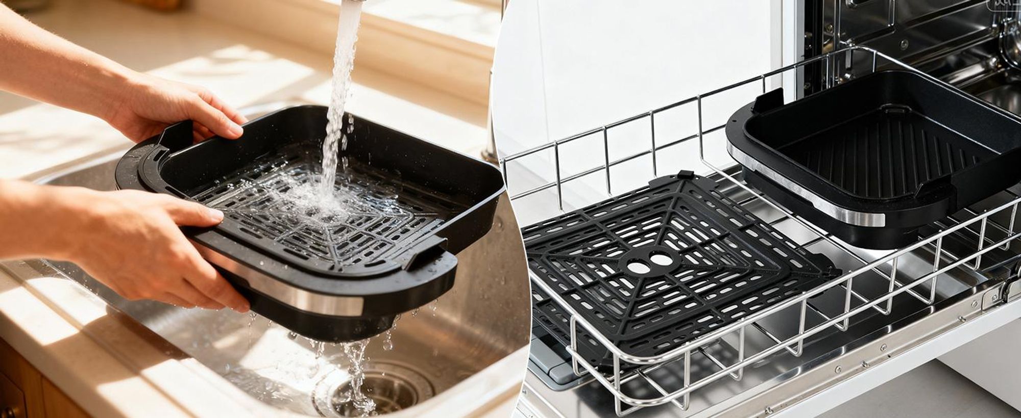 Aigostar Heißluftfritteuse XL 745 cm² Garfläche, Pizzafunktion, Doppelheizung, Sichtfenster, 11 Programmen 2200 W leiser, Extra-Crisp Technologie