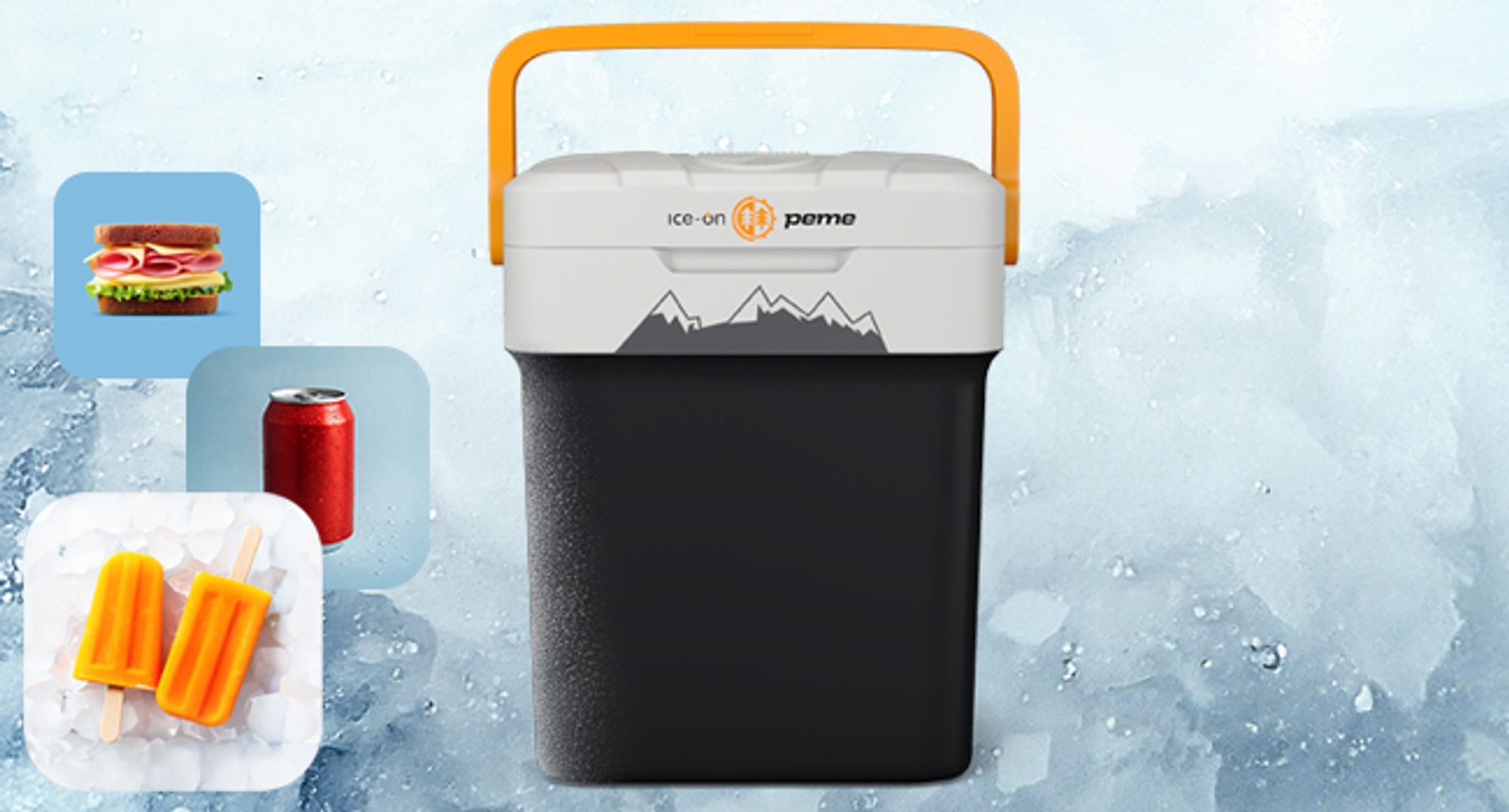 PEME Essential 26L Elektrische Kühlbox Auto - und Steckdose Thermoelektrisch Kühltasche PKW Camping Mini Kühlschrank Warmhaltebox Outdoor Extrem Leise