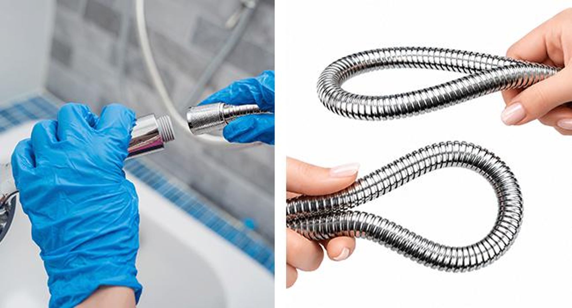 KRUMAD Duschschlauch 1,5 m Edelstahl, Brauseschlauch flexibel, Handbrausenschlauch, Verlängerung für Dusche, leichter Ersatzschlauch Badezimmer