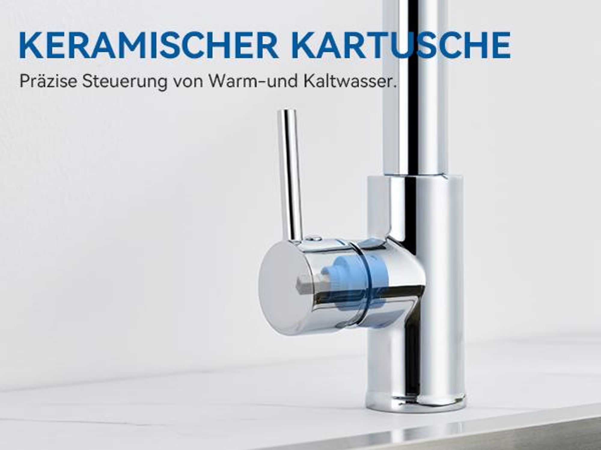 Auralum Schwarz Ausziehbare Küchenarmatur​ aus 304 Edelstahl, 360° Drehbar, Einhandbedienung, Mit Luftinjektor & 400mm Schlauch