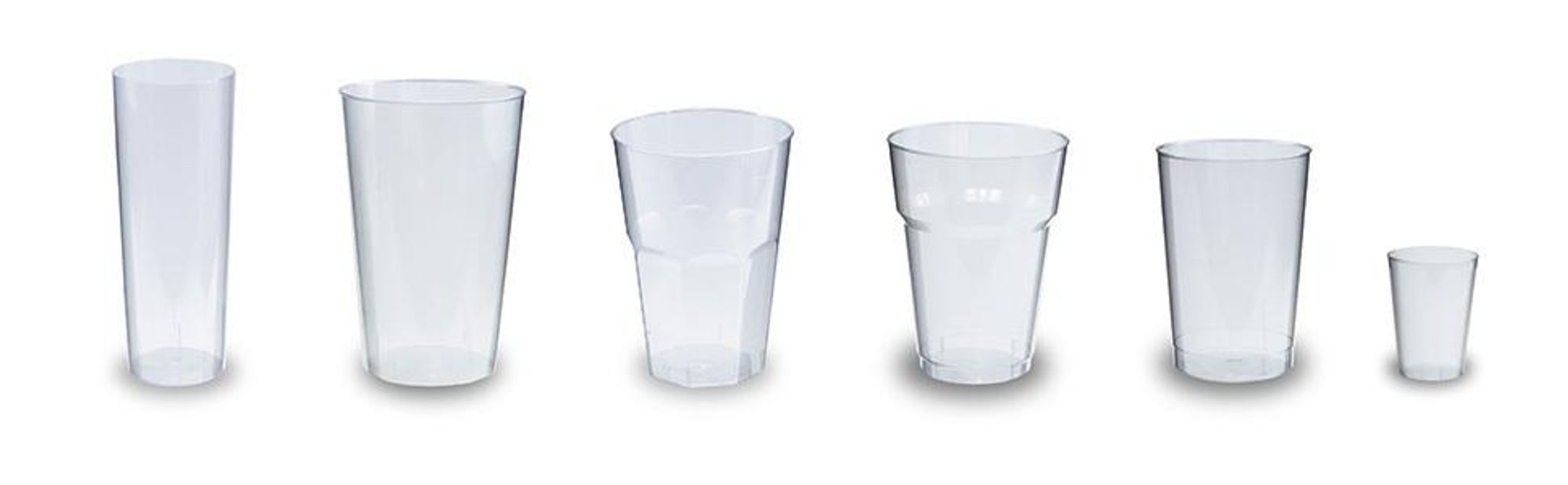 500 Trinkbecher, 400 ml, Plastik, Transparent, Mehrwegbecher