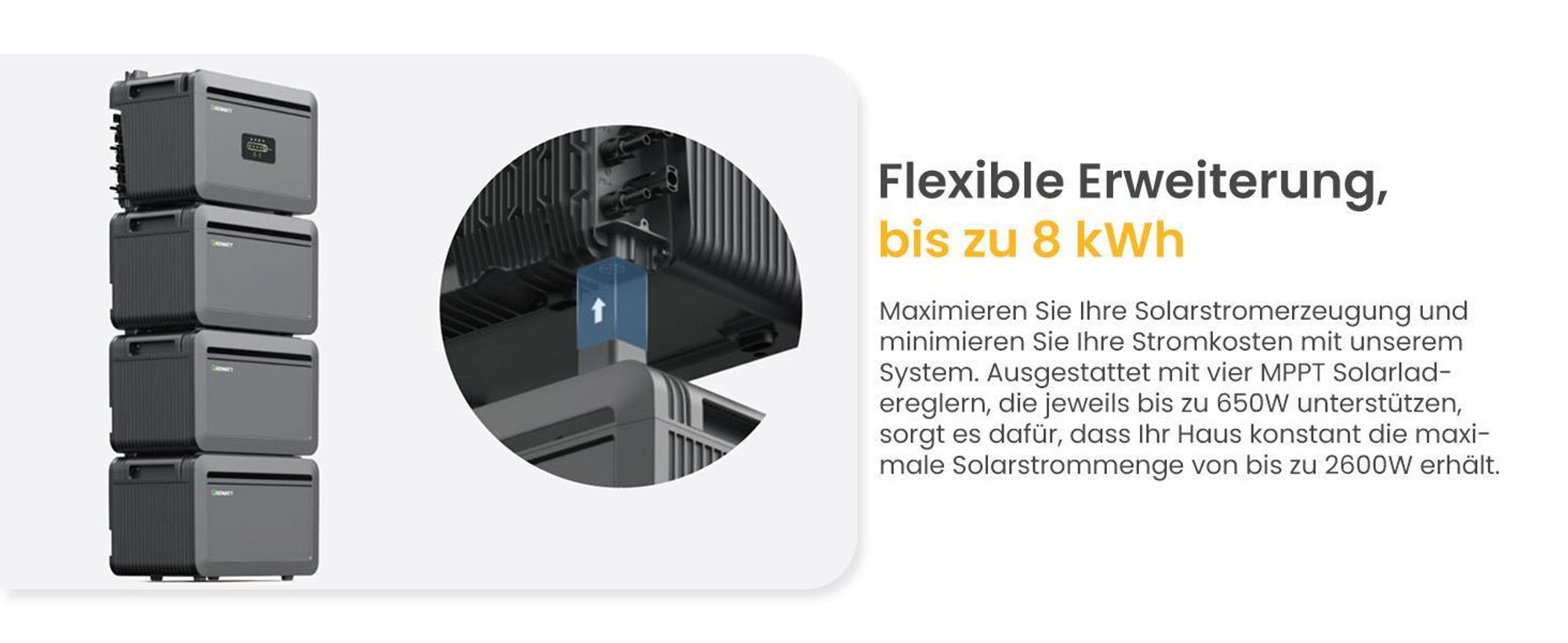 Powerness Balkonkraftwerk Speicher Growatt NEXA 2000 Speicher All-in-One Speicher mit NEXA 2000 Erweiterungsakku x2 für Balkonkraftwerke (0% MwSt)