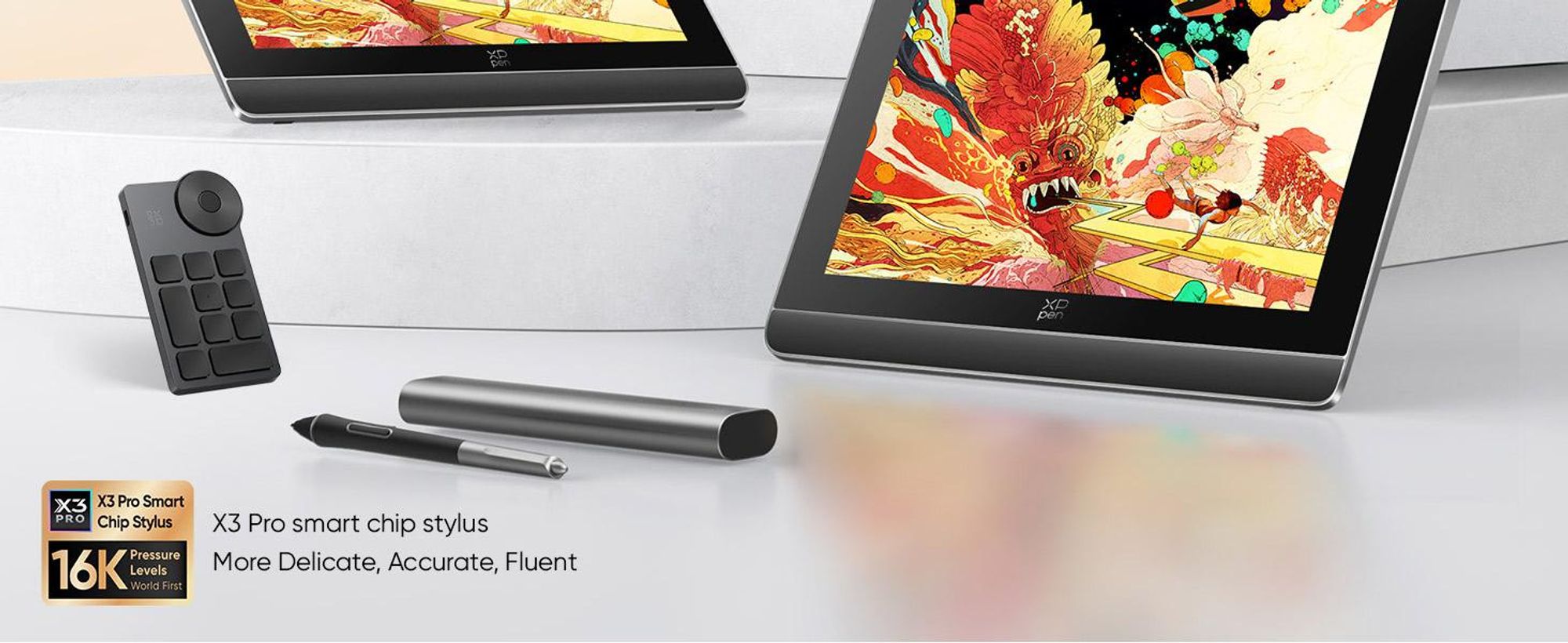 XPPen Artist Pro 14 (Gen 2), Kabelgebunden, 5080 lpi, 298,94 x 186,84 mm, USB, 1 cm, Stift, Berührung