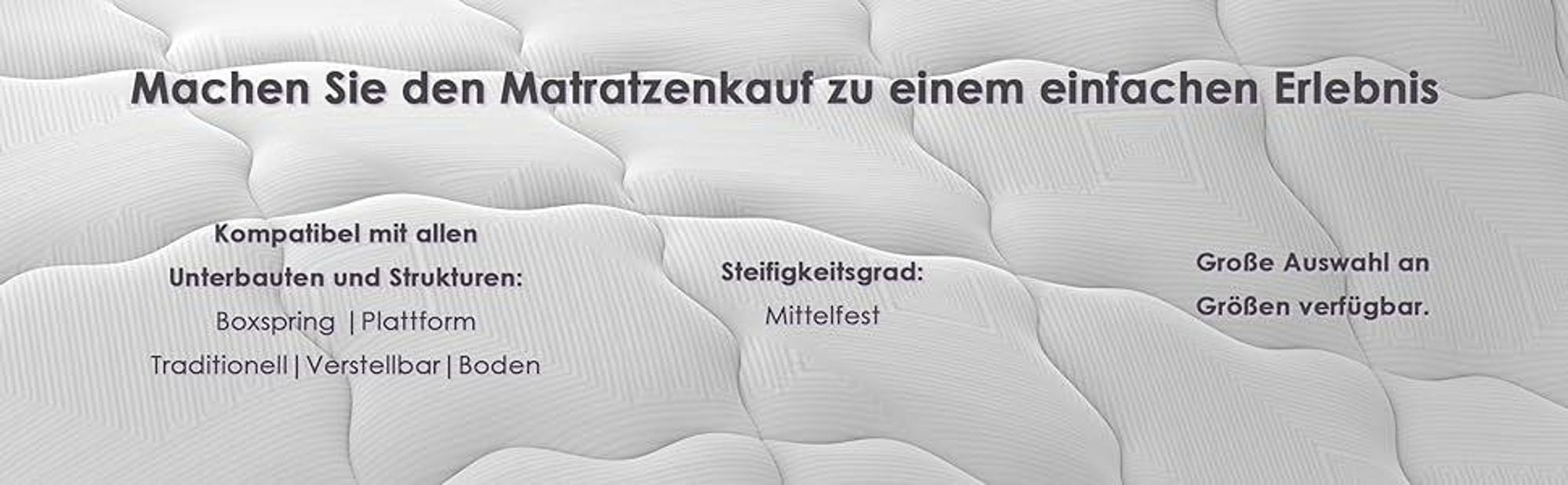 DEWINNER Matratze 140x200, Höhe 25 cm, Schaumstoffmatratze, perfekte Unterstützung, hohe Elastizität, Wendematratze, beidseitig verwendbar