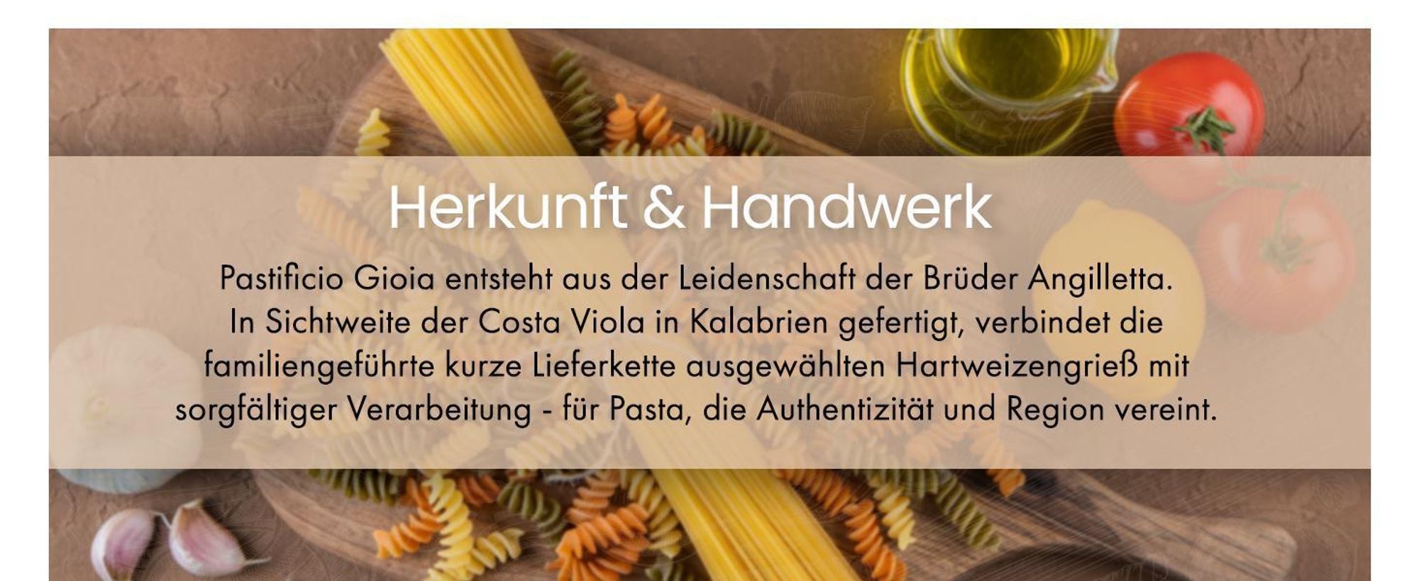 Pastificio Gioia, Nudeln Handgemachte Pasta Hartweizengrieß, Italienische Spezialitäten Lebensmittel Feinkost Delicatessen - Kalabrische Spezialität - Fileja tricolore - 500g