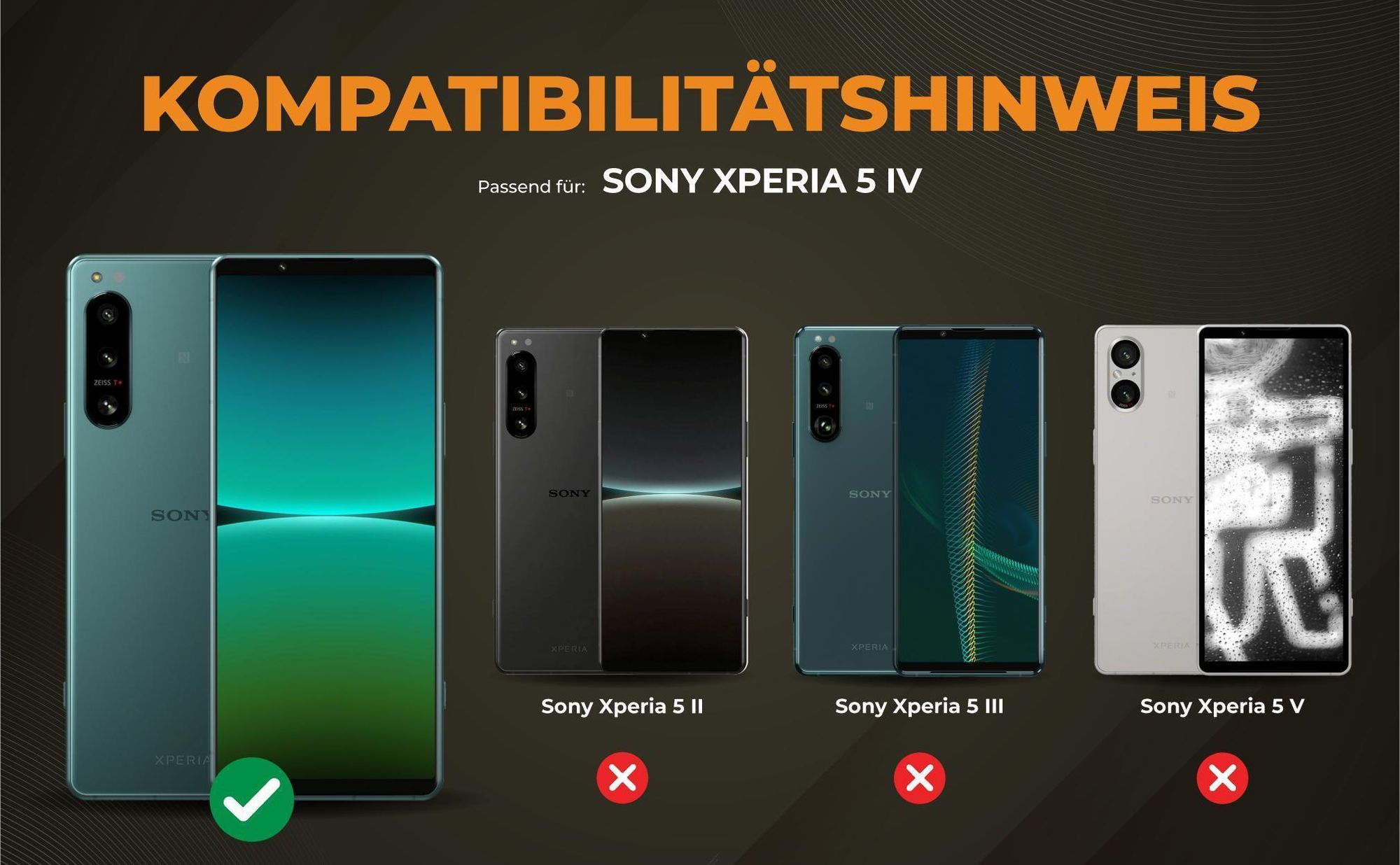 Kompatibilitätshinweise Hülle für Sony Xperia 5 IV