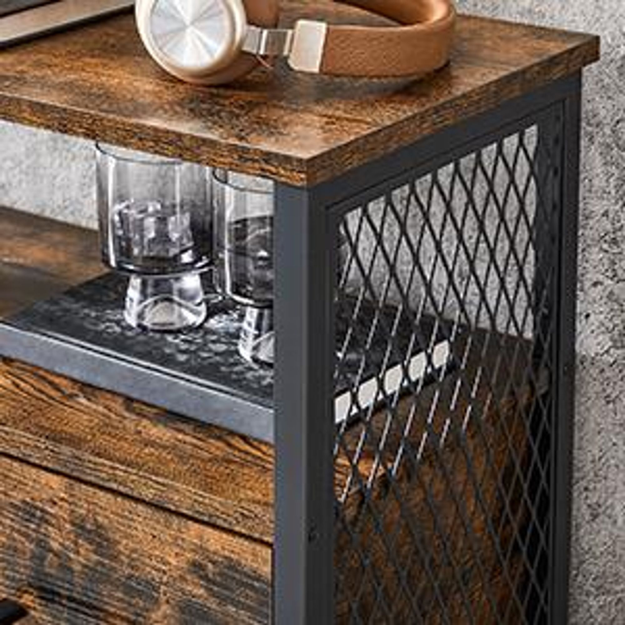 VASAGLE Highboard Sideboard, verstellbare Ablage, 108 x 60 x 30 cm