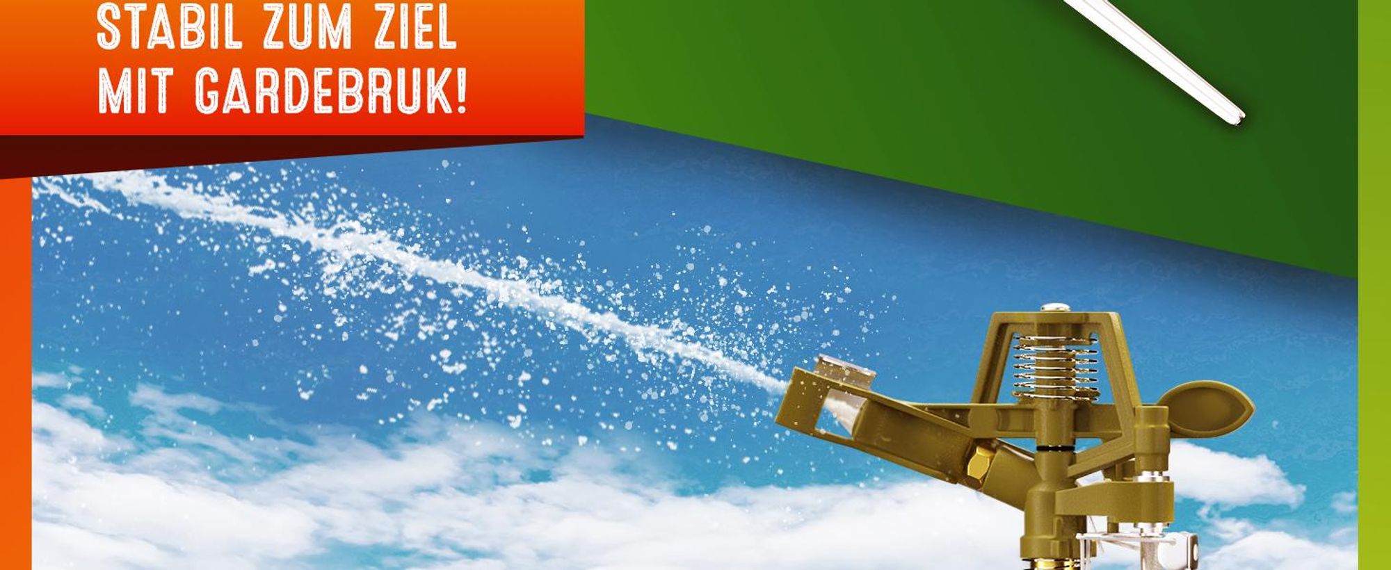 GARDEBRUK® Sprinkler Erdspieß Sprengweite bis 24m Garten Impulsregner Rasensprenger Sektorenregner Gartenbewässerung Wassersprinkler Bewässerungssystem Kreisregner