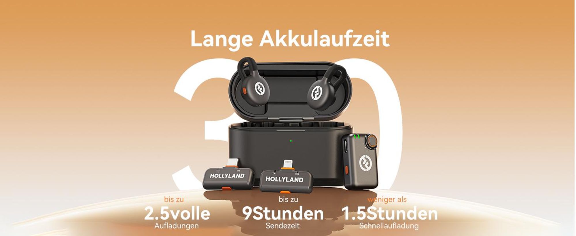 HOLLYLAND Lark M2S – Komplettset für Ansteckmikrofone