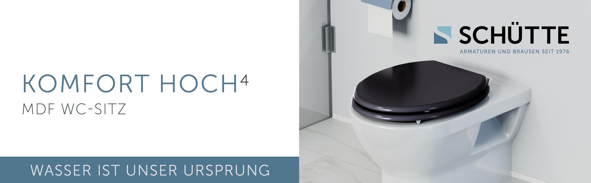 SCHÜTTE MDF WC-Sitz SPIRIT BLACK, mit Absenkautomatik