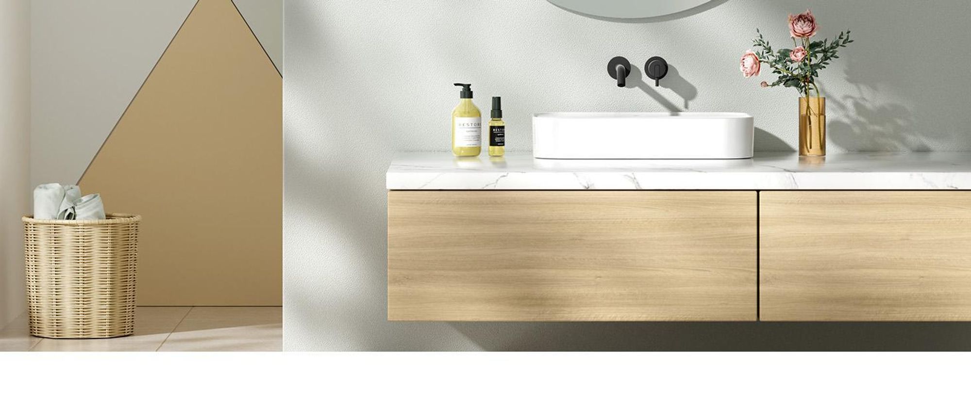 S'AFIELINA Wandspiegel asymmetrisch 75×55cm ohne Rahmen Deckospiegel Badspiegel für Wohnzimmer, Badezimmer und Schlafzimmer