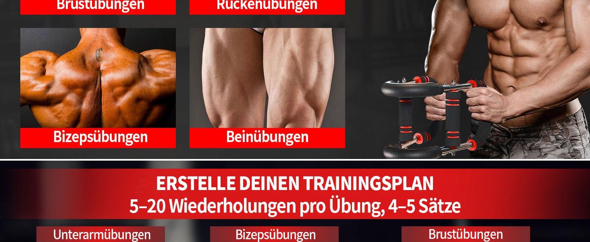 Twister Armtrainer, Brusttrainer, Brust Trainingsgerät, Arm Brustmuskel Trainingsgeräte, Trizeps-Krafttraining, 60-110LB Verstellbares